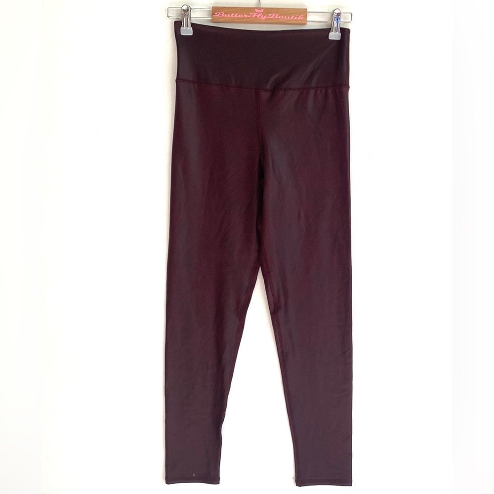 (B52) Arizona Jean Co. Madeira Wine faux leather leggings, Size Medium, NWT